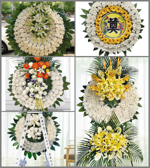 山东青岛平度市田庄镇东白家村花圈速递